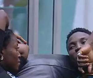 VIDEO: Bassey Goes Naike@d While Debbie-rise Watches Him Shower – #BBNaija